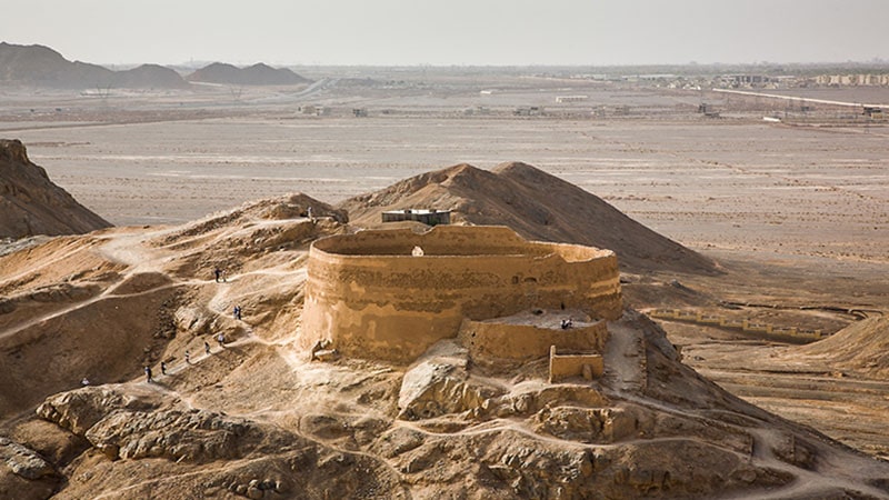 Zoroastrian Dakhma in Yazd different ways of burial in past